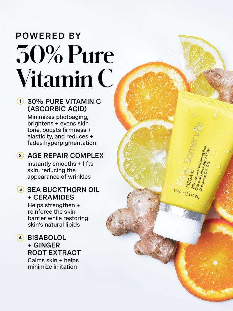 Kate Somerville MegaC Vitamin C Brightening Facial 60ml, imported from the UK