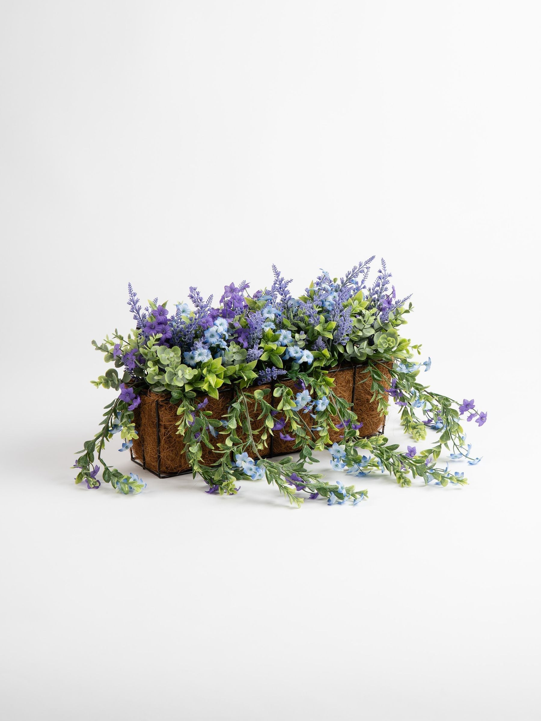 Scottish Everlastings artificial hanging trough multi mixed trailing 55cm, UK version