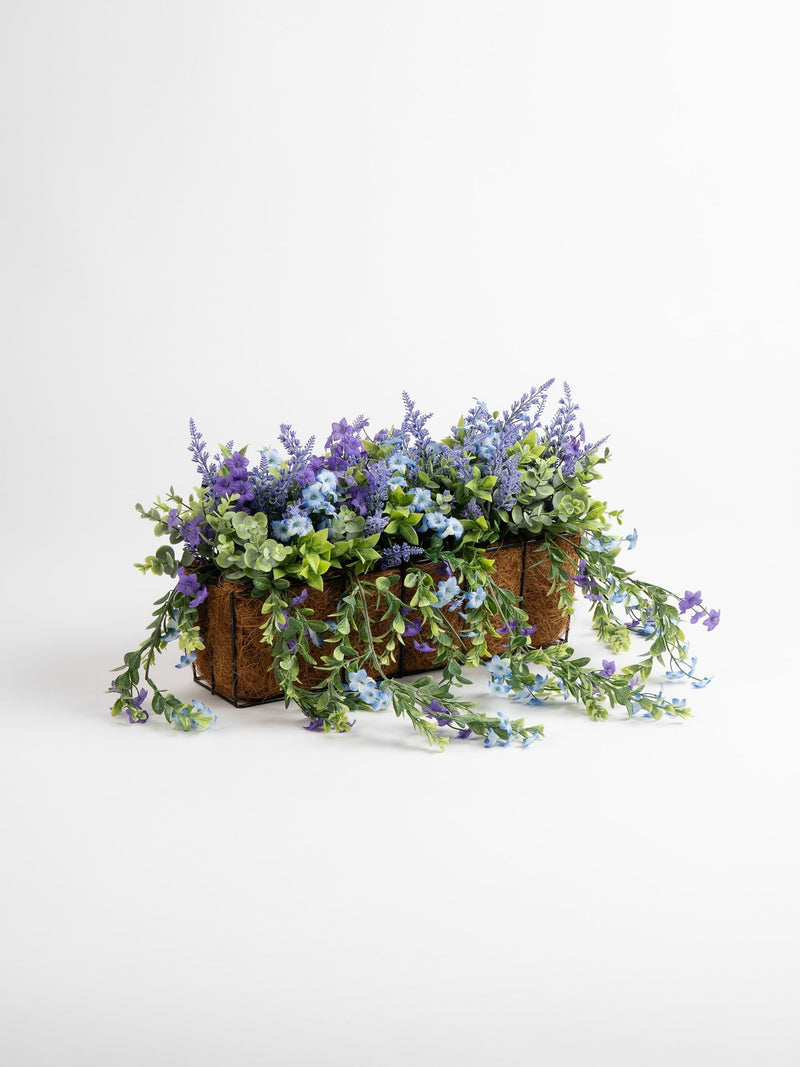 Scottish Everlastings artificial hanging trough multi mixed trailing 55cm, UK version