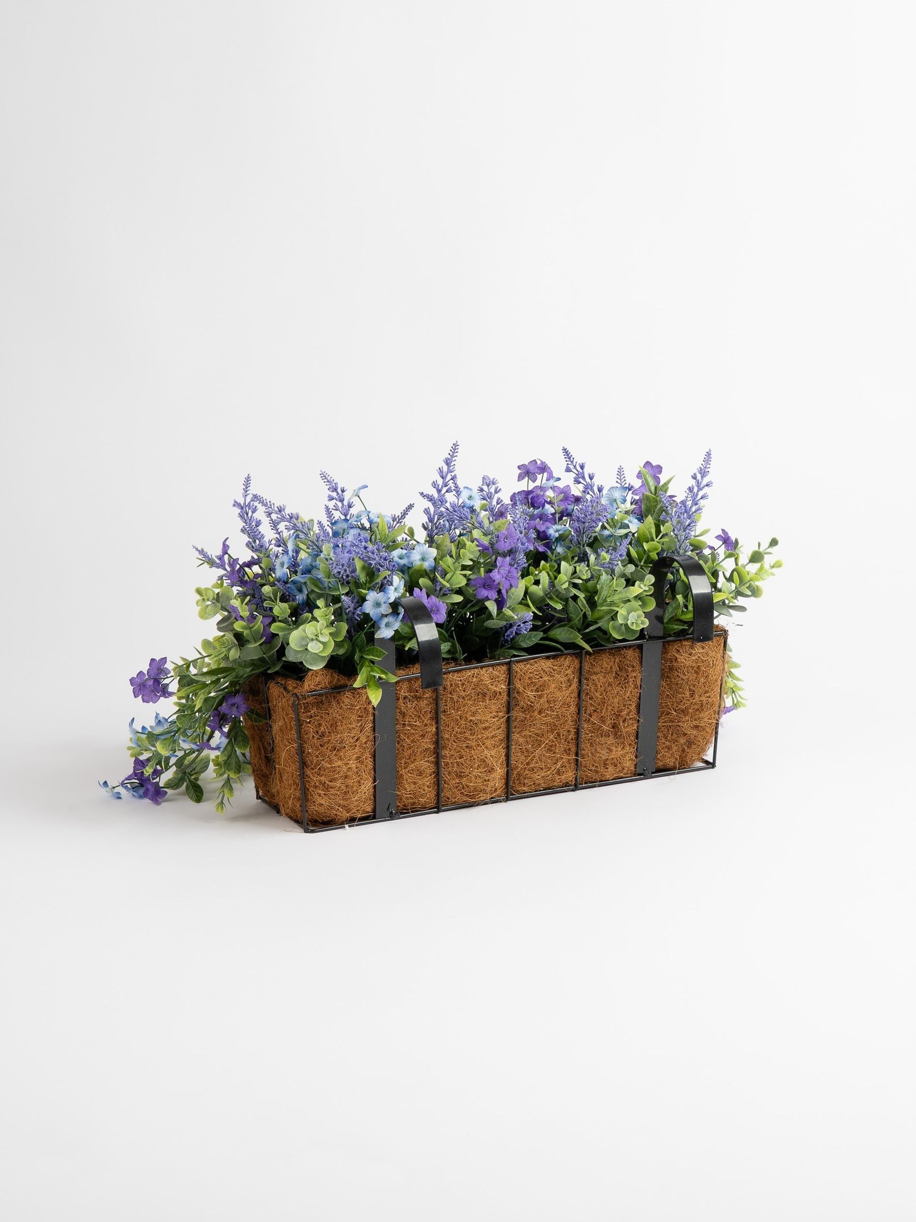 Scottish Everlastings artificial hanging trough multi mixed trailing 55cm, UK version