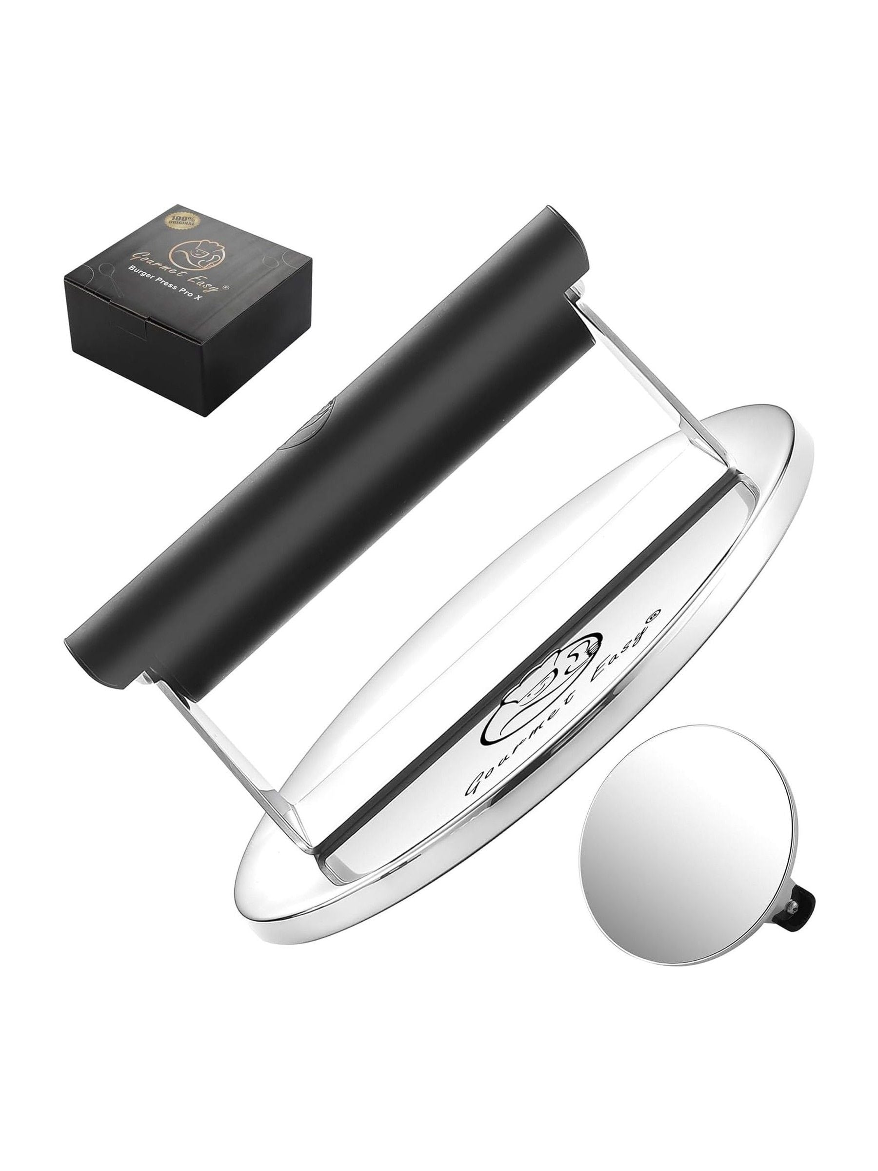 Gourmet Easy stainless steel burger press, UK version