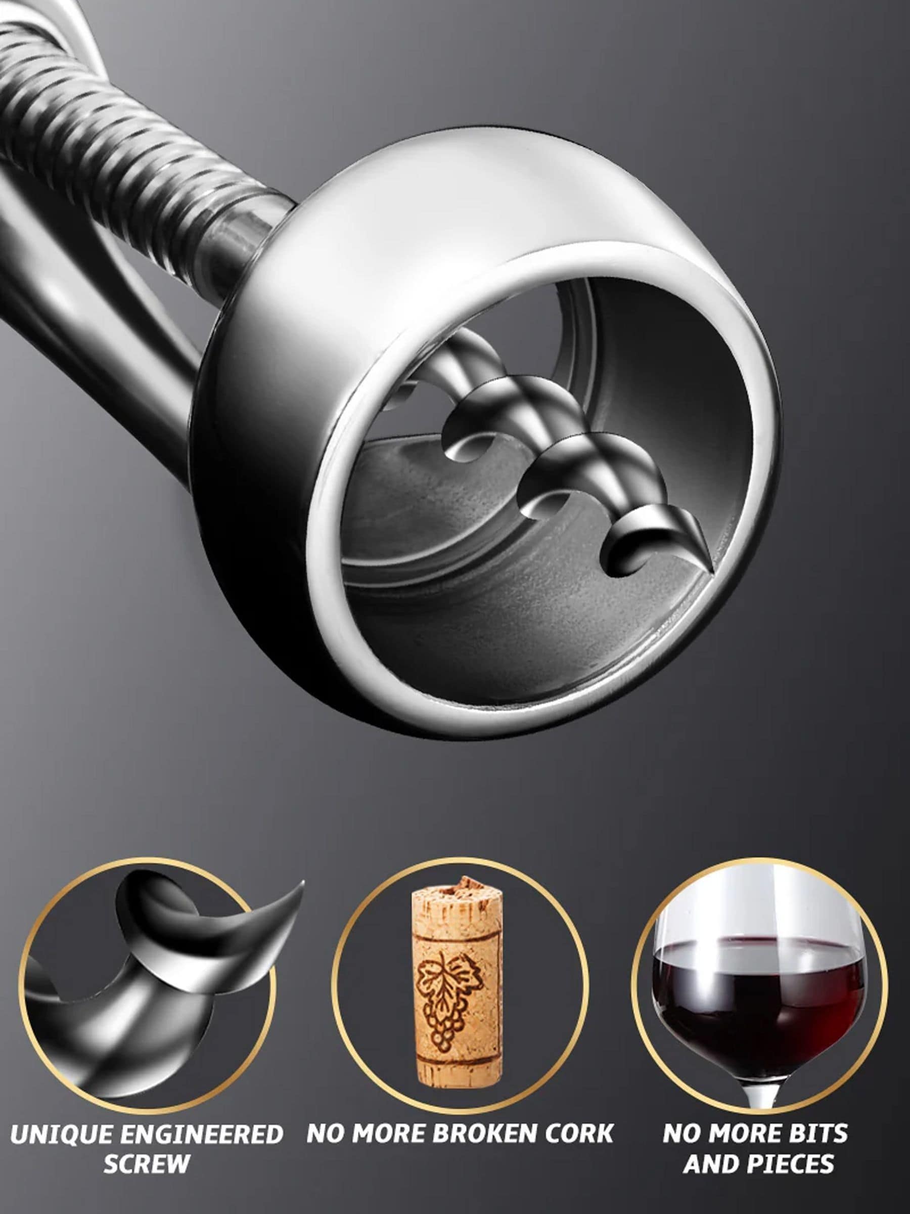 Gourmet Easy heavy-duty corkscrew standard size, UK version