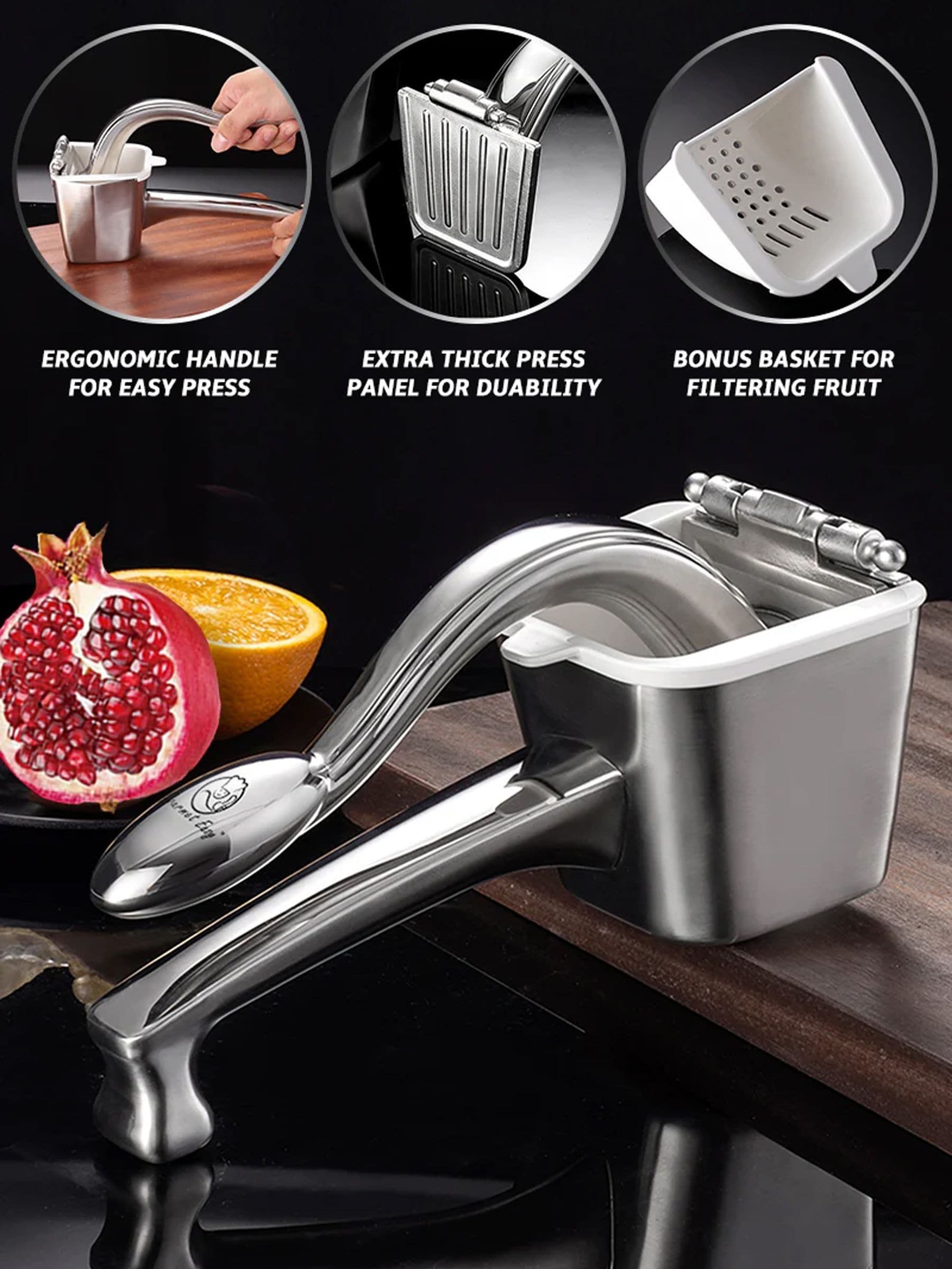 Gourmet Easy stainless steel lemon squeezer heavy-duty - British product