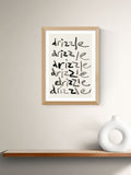 East End Prints Oak The Drizzle Pattern Wall Art Print by Cartissi