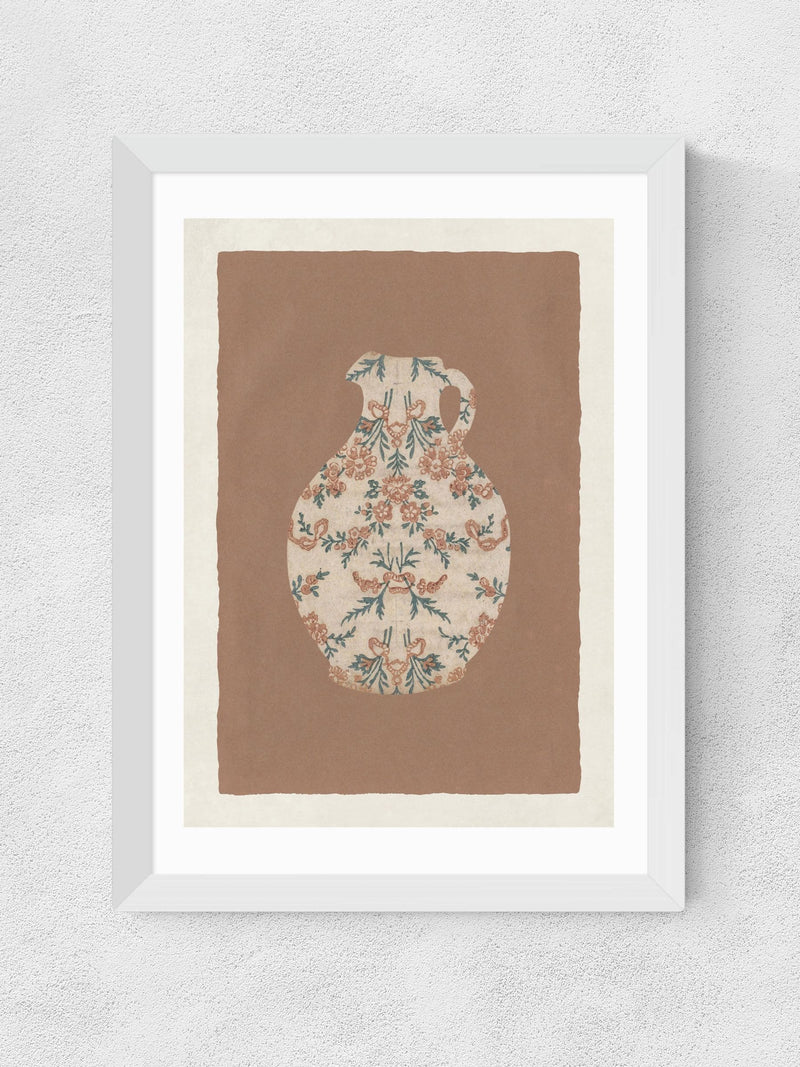 East End Prints white rustic vase wall art print, UK version