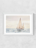 East End Prints white sailboat wall art print, UK version