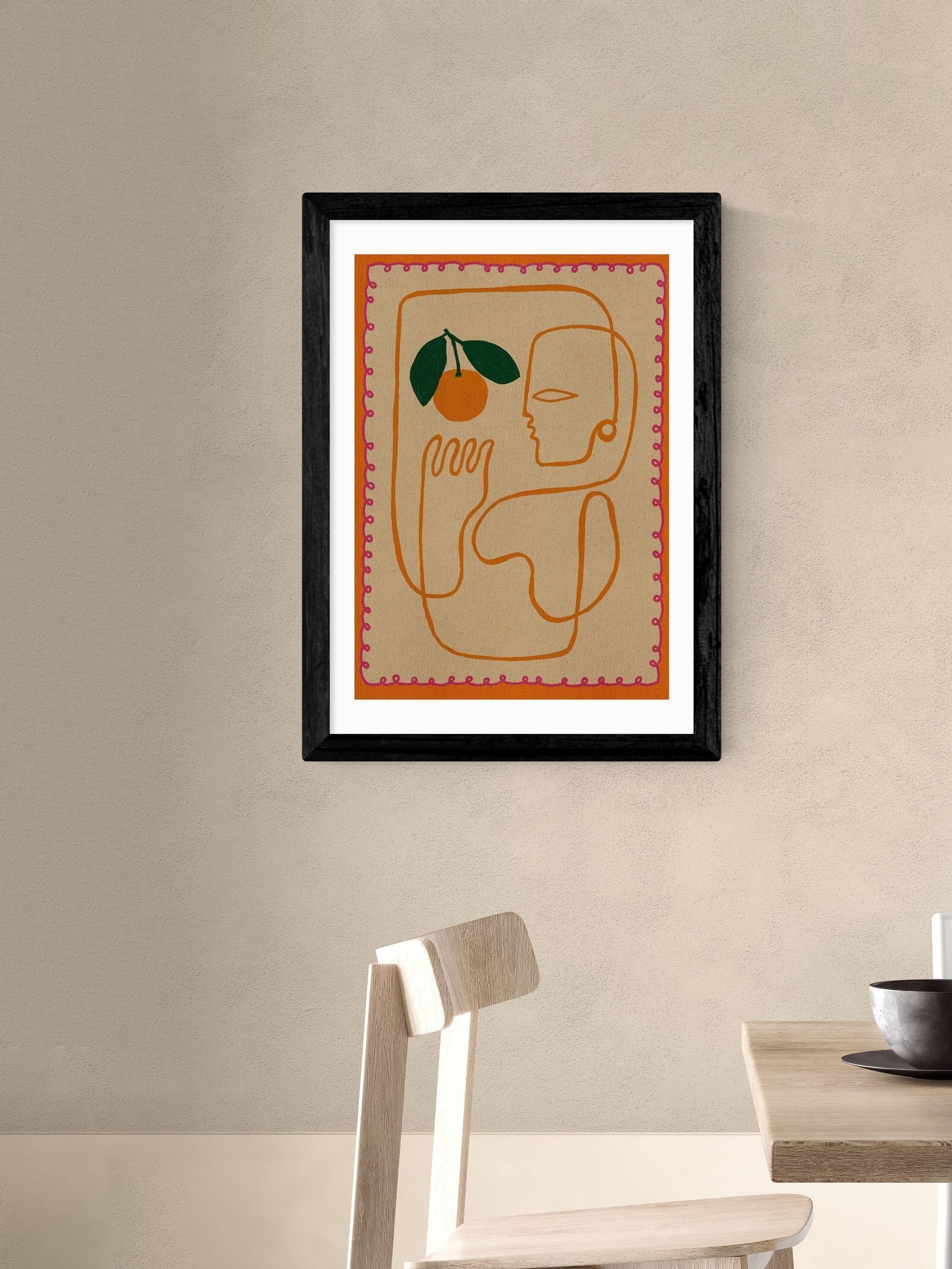 East End Prints Black Fruit Fiesta I Wall Art Print by Shatha Dafai