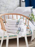 Designers Guild Astor bath towel emerald green 125x70cm, imported from the UK