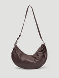 Hush Red Romy ruched leather crescent bag (British brand)