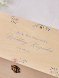 Made Yours Natural wooden keepsake box wildflower design, imported from the UK