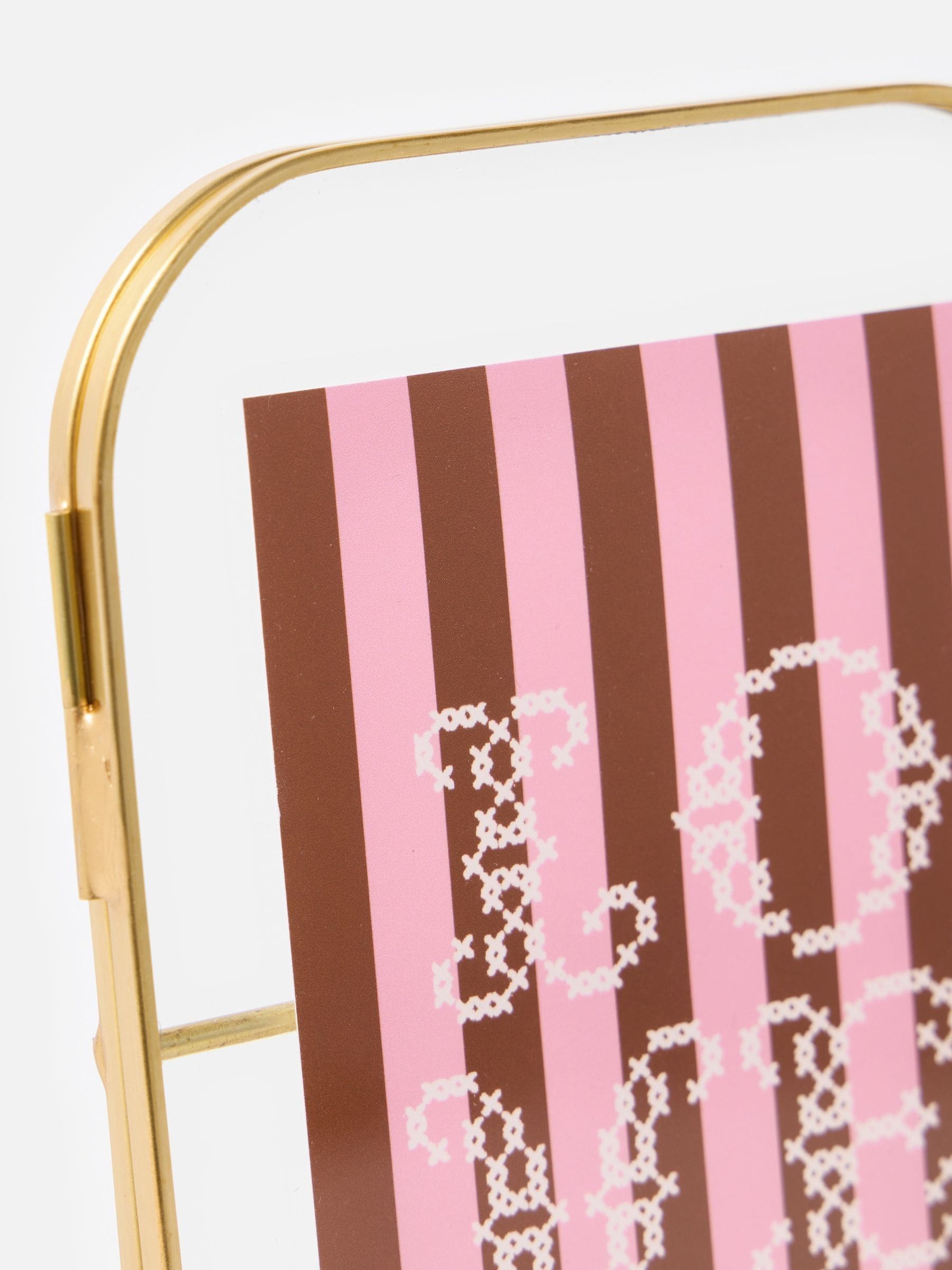 Oliver Bonas gold curved glass picture frame 4x6, UK version