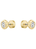 BOSS Kassy gold IP earrings crystal centre, imported from the UK