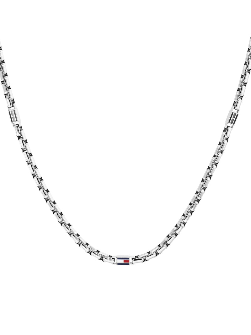 Tommy Hilfiger silver tone stainless steel necklace 22in, imported from the UK