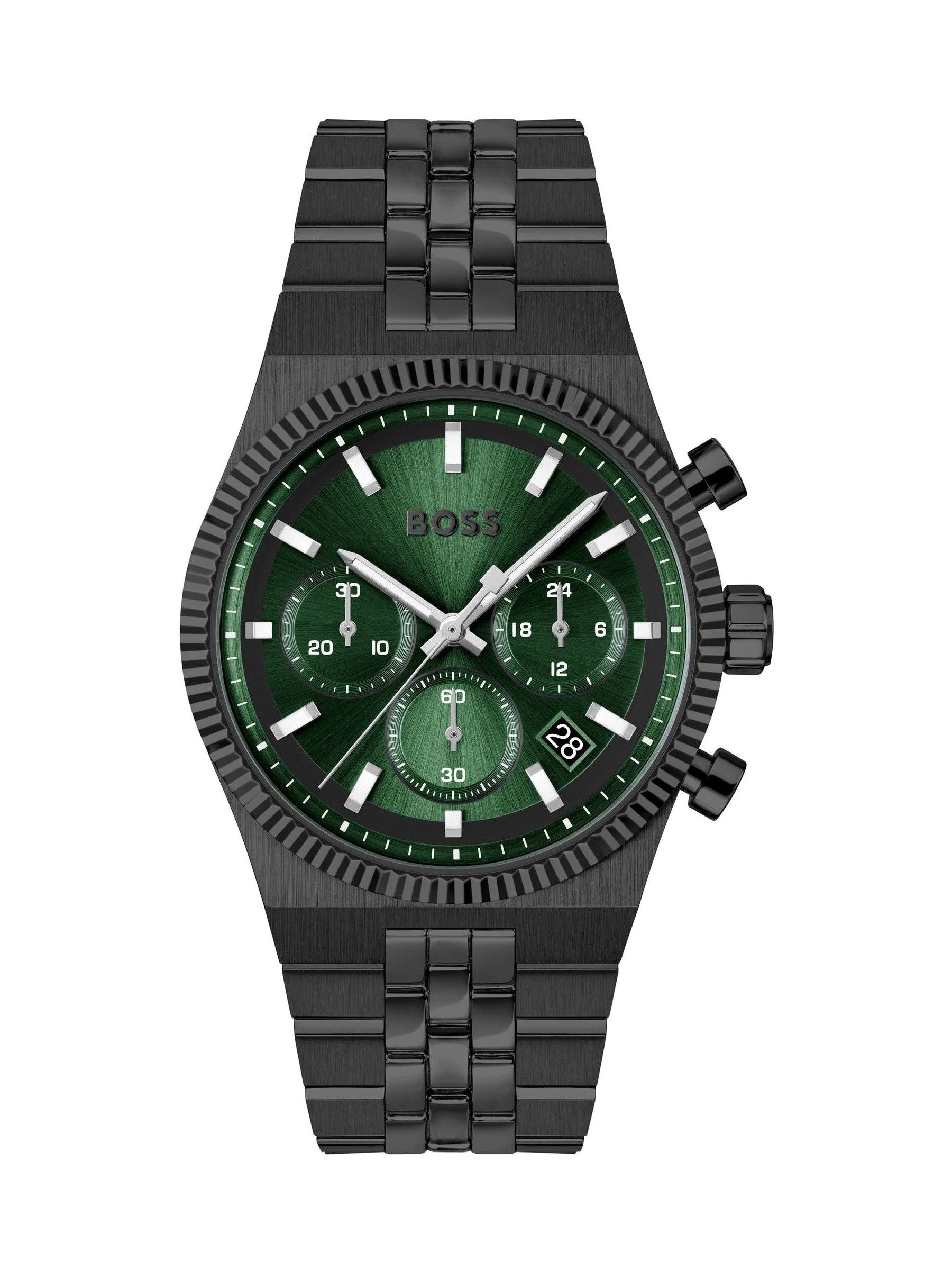 BOSS watch chrono black IP 41mm - British product