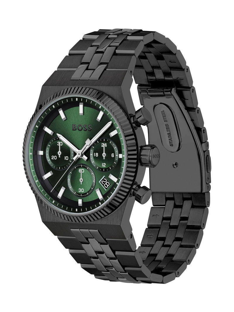 BOSS watch chrono black IP 41mm - British product