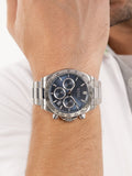 BOSS Hero Chrono stainless steel watch blue dial (British brand)