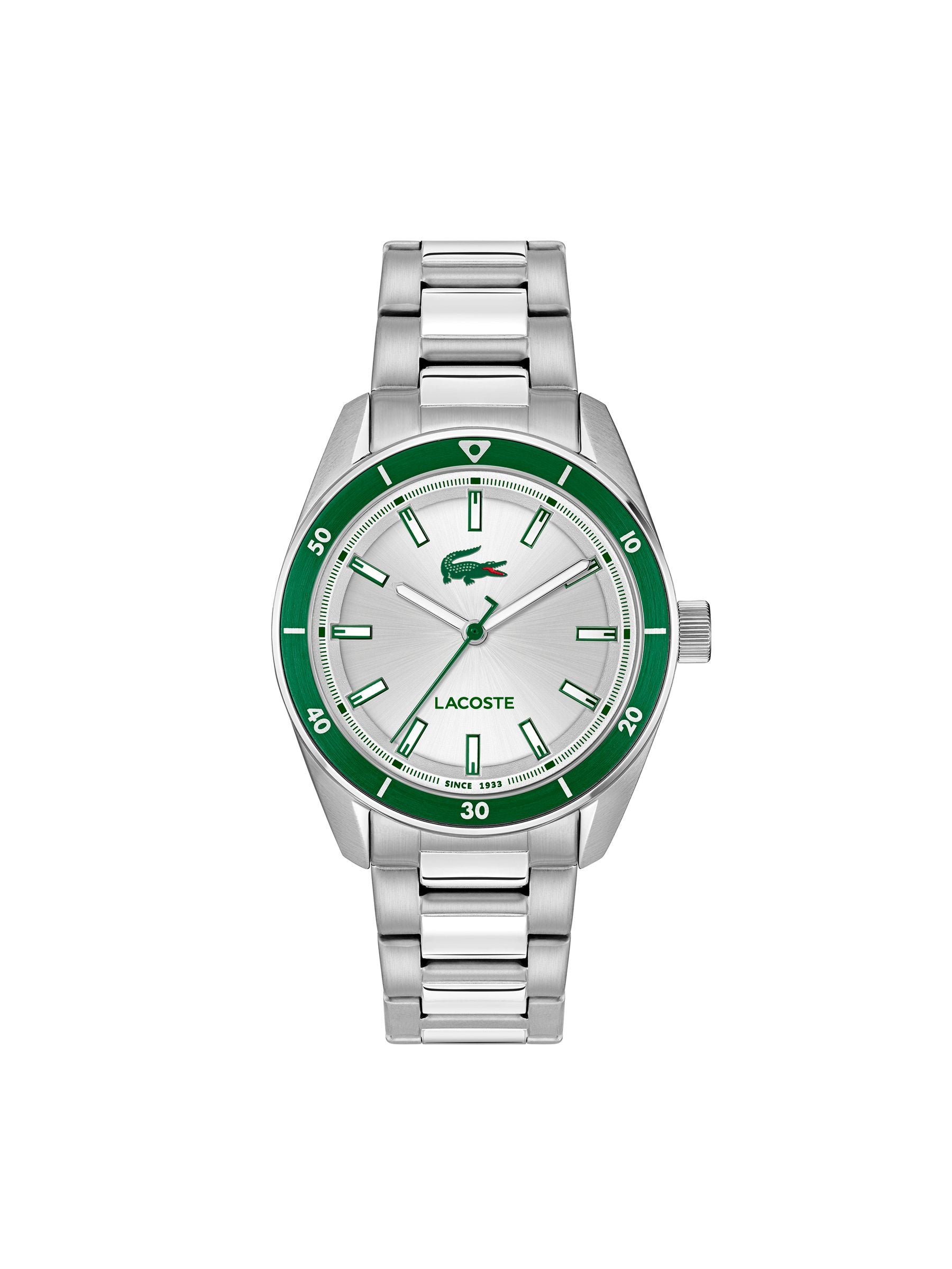Lacoste Silver Tone Boston stainless steel watch, imported from the UK