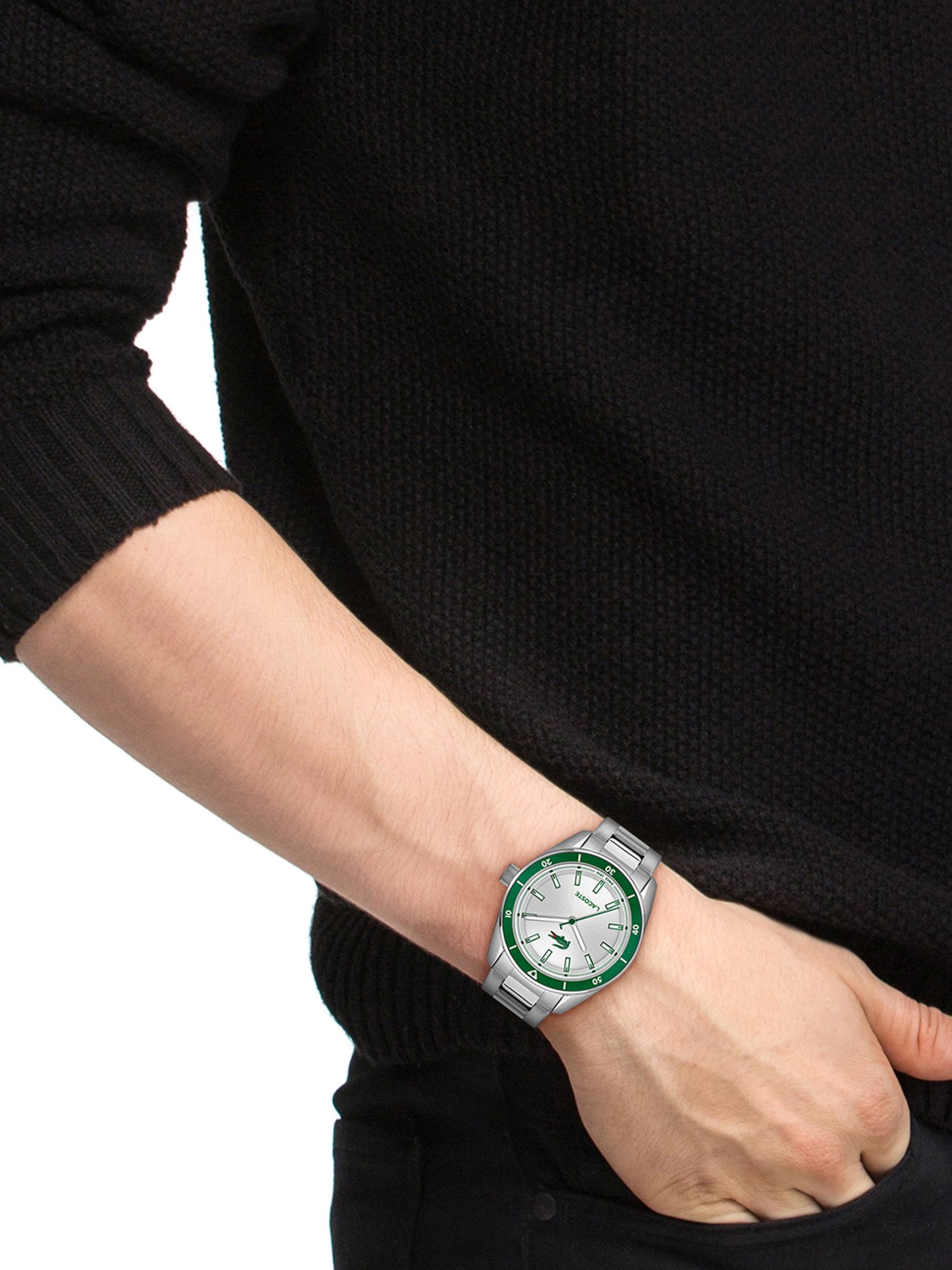 Lacoste Silver Tone Boston stainless steel watch, imported from the UK