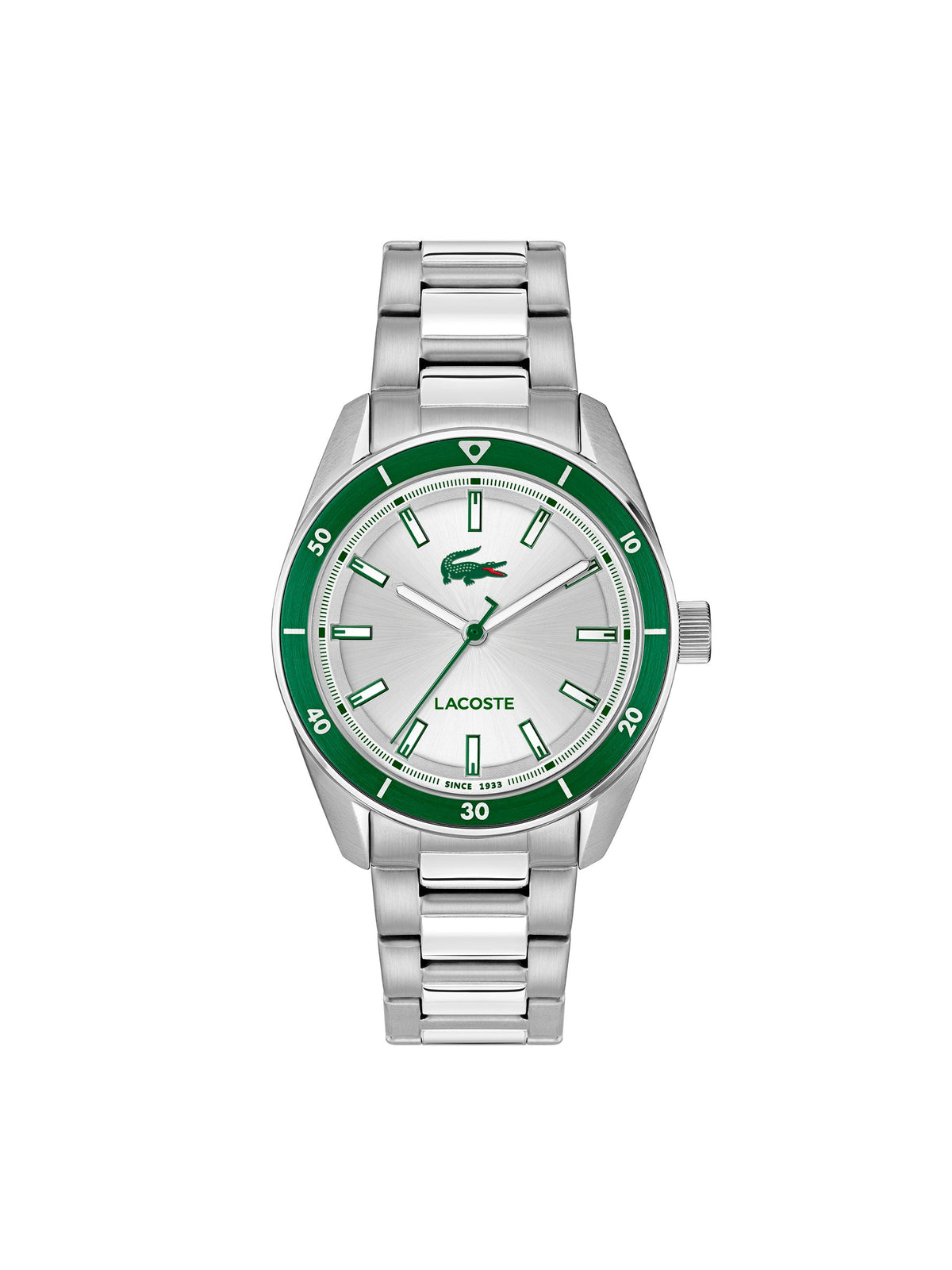 Lacoste Silver Tone Boston stainless steel watch, imported from the UK