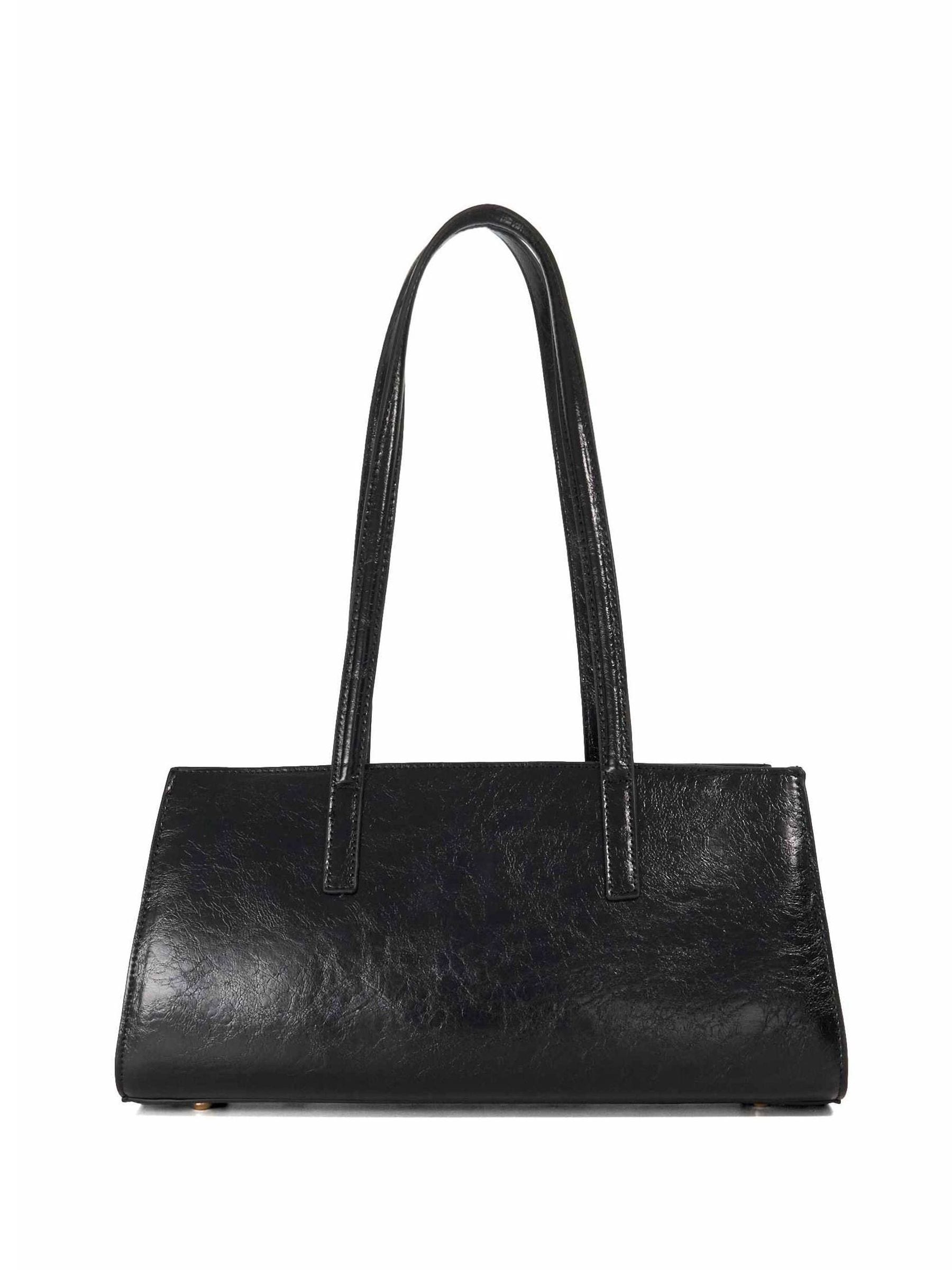 Dune London Depend Tote Bag black rubber - British product