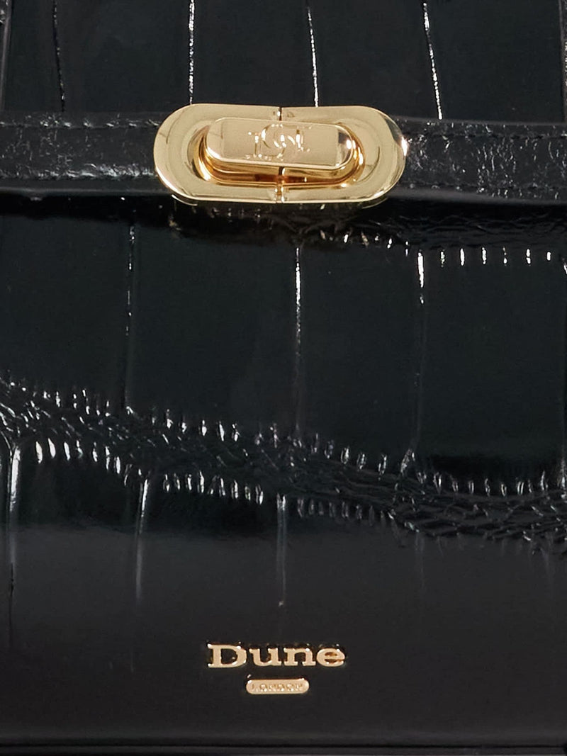 Dune London Depend Tote Bag black rubber - British product