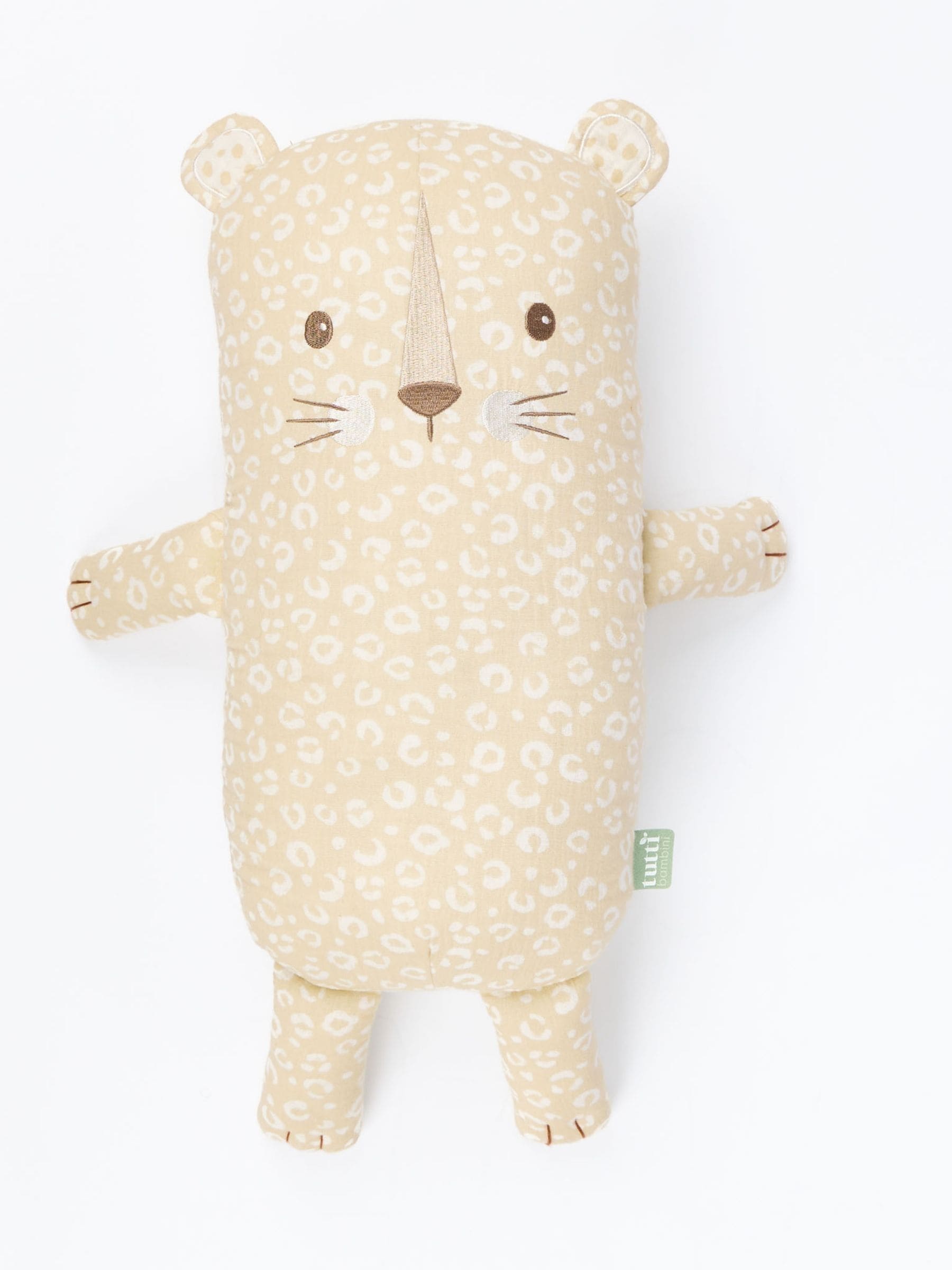 Tutti Bambini Love Cats leopard cuddle cushion 44cm - British product