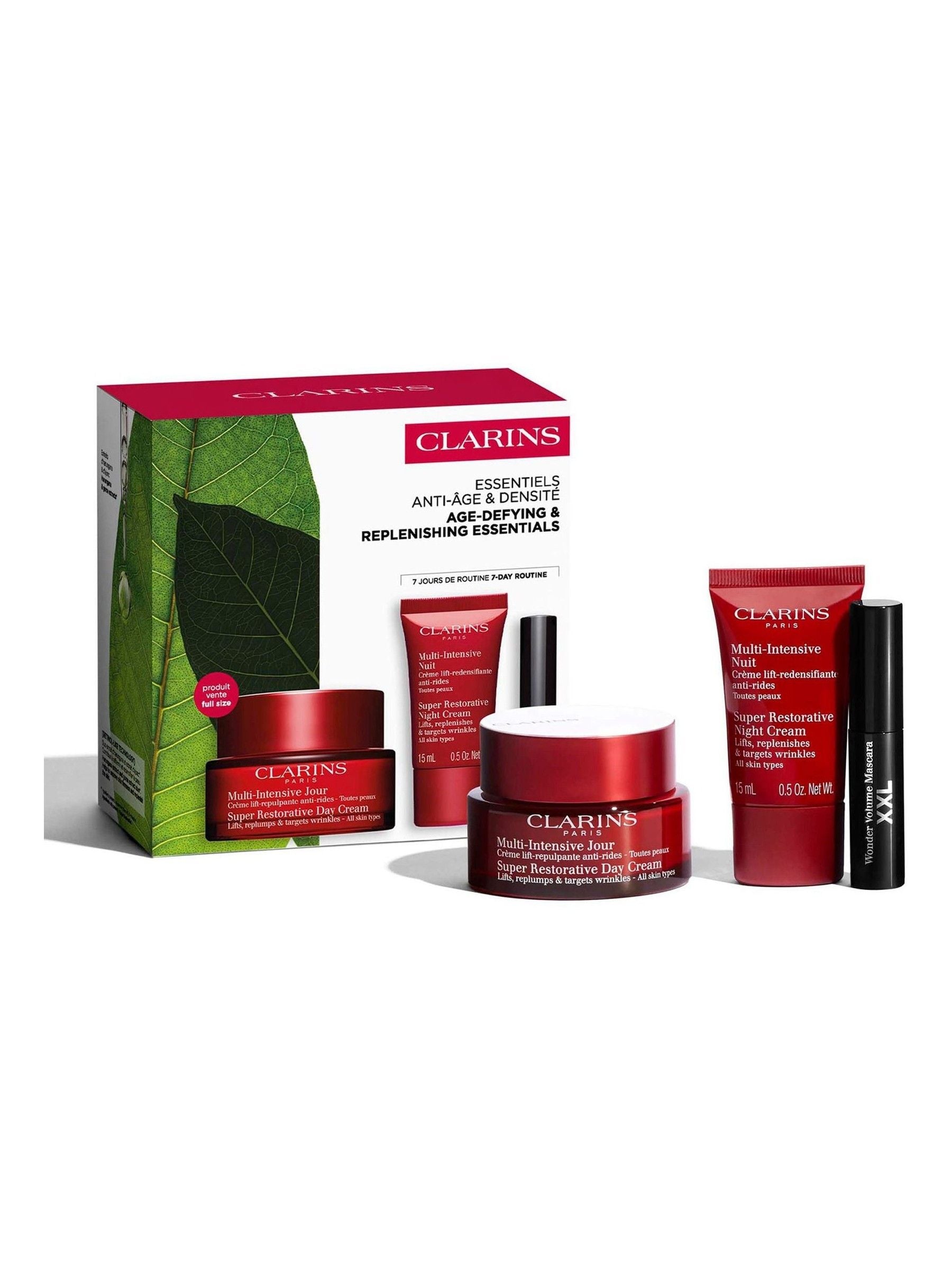 Clarins Super Restorative Gift Set with day cream and mascara (British brand)