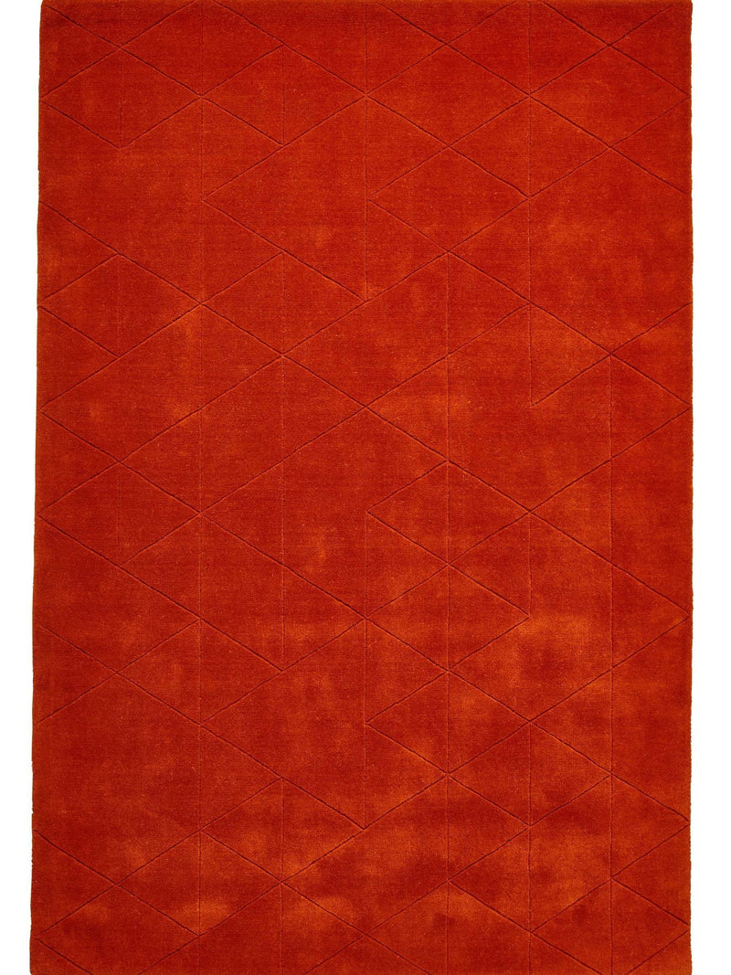 Think Rugs Terracotta Kasbah modern wool rug, imported from the UK