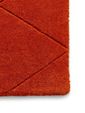 Think Rugs Terracotta Kasbah modern wool rug, imported from the UK