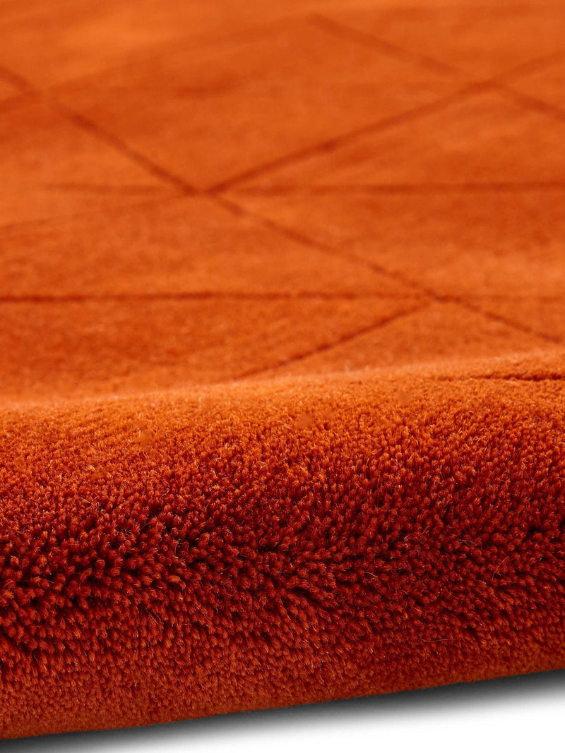 Think Rugs Terracotta Kasbah modern wool rug, imported from the UK