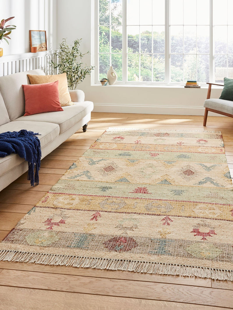 Think Rugs hand-woven jute rug Bazaar collection, UK version