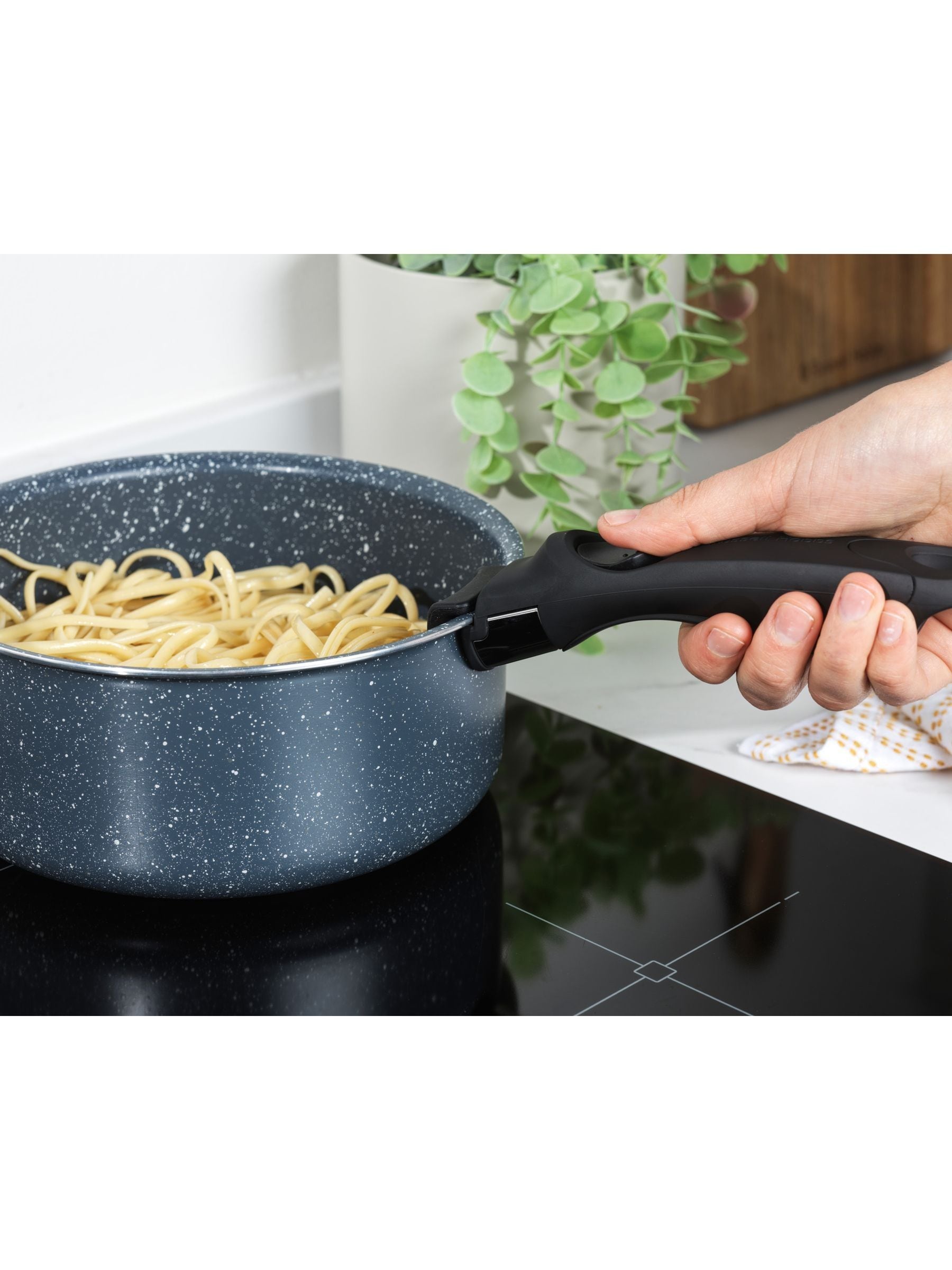 Russell Hobbs 4 piece blue stone saucepan set, UK version