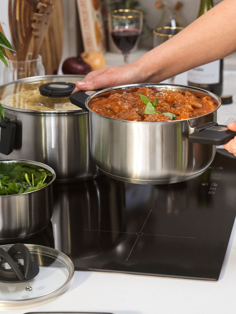 Salter 3 piece silver stockpot set (British brand)