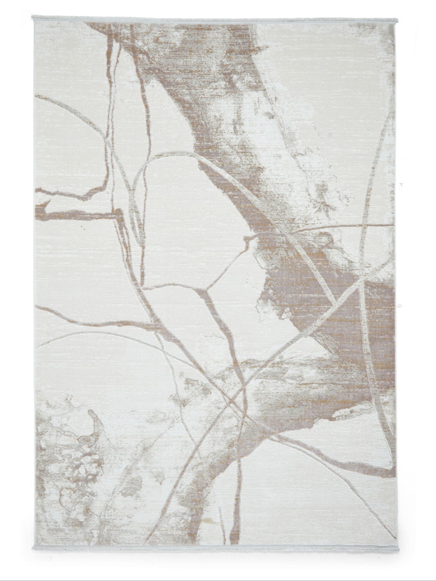 Think Rugs Mirage modern abstract rug cream, imported from the UK