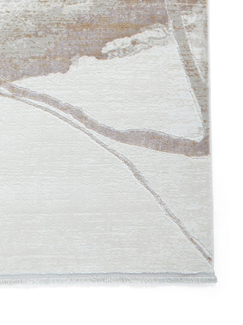 Think Rugs Mirage modern abstract rug cream, imported from the UK