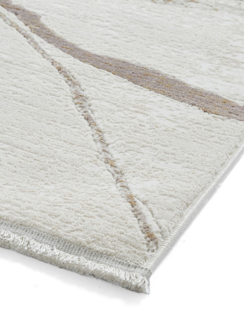 Think Rugs Mirage modern abstract rug cream, imported from the UK