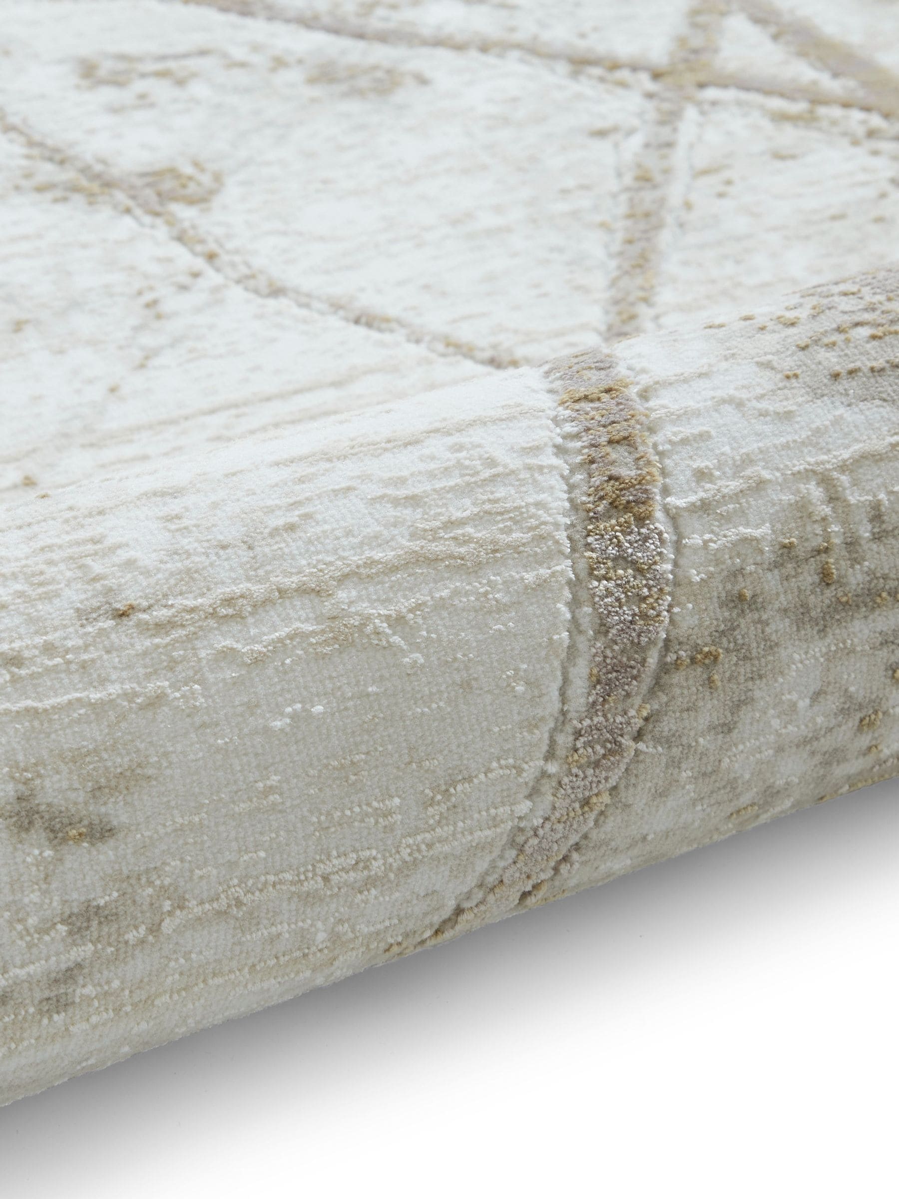 Think Rugs Mirage modern abstract rug cream, imported from the UK