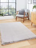 Think Rugs Silver Super Teddy Plain Shaggy Rug
