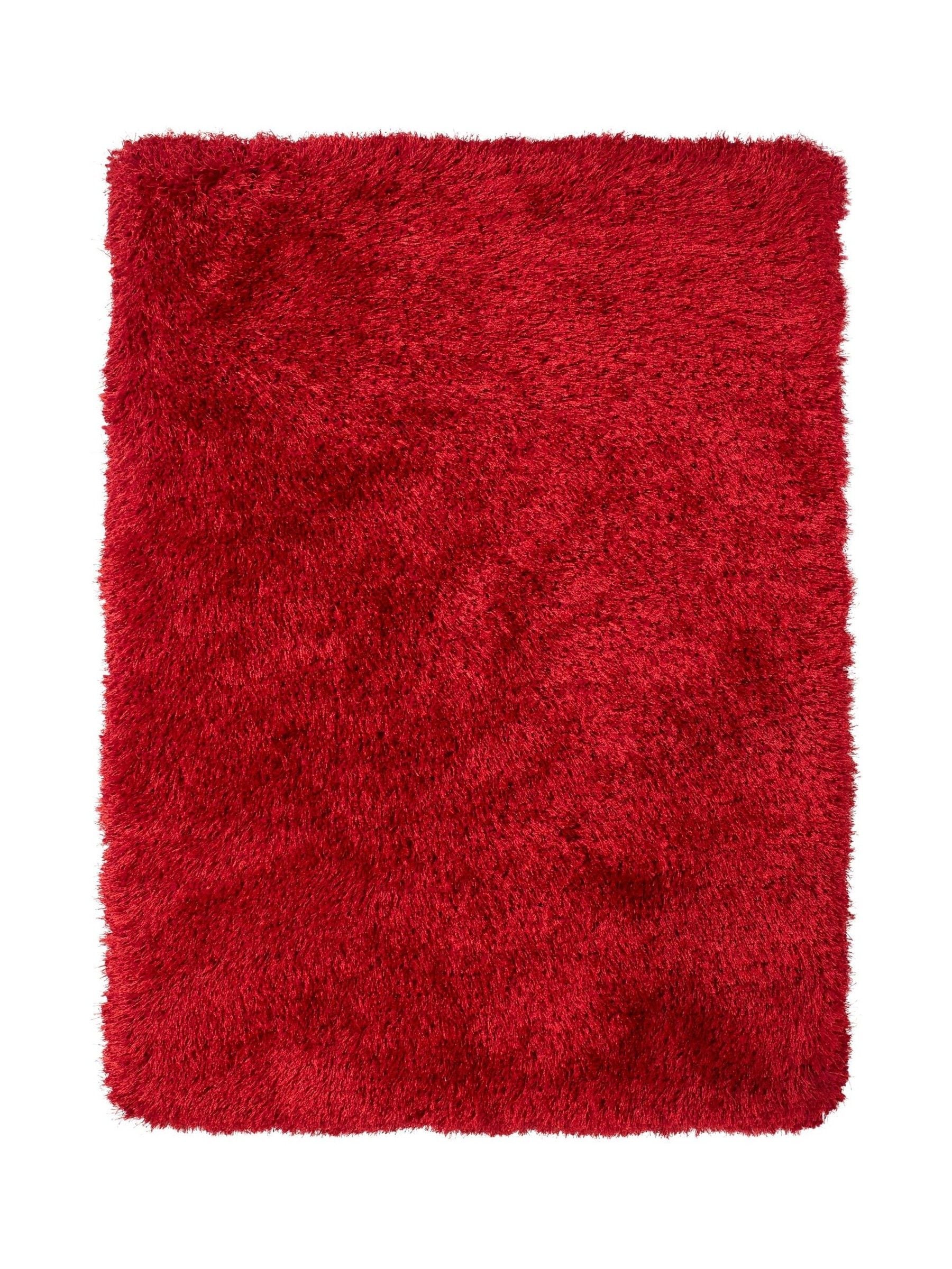 Think Rugs red shaggy rug, UK version