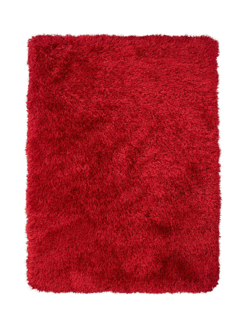 Think Rugs red shaggy rug, UK version