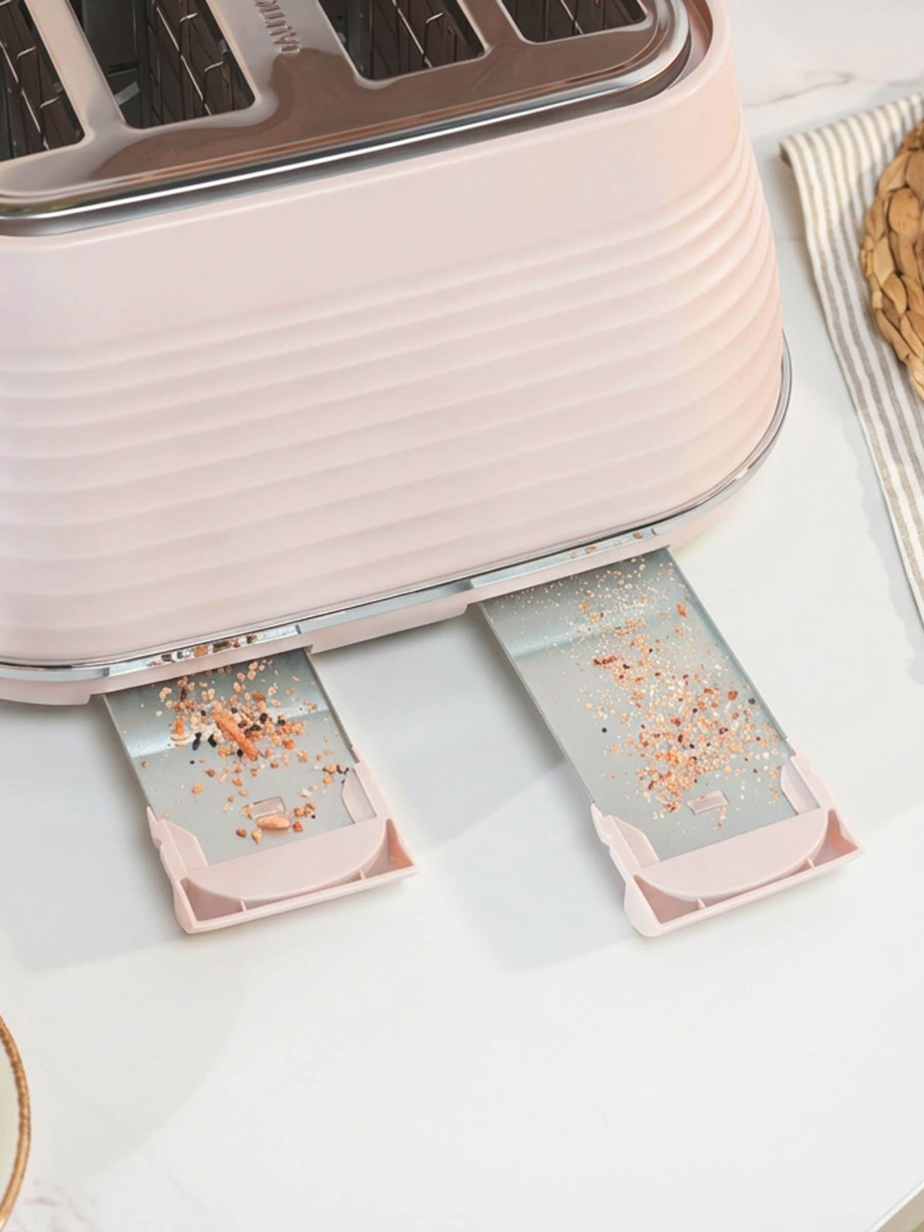 Salter Pink Ripple 4-slice toaster, imported from the UK