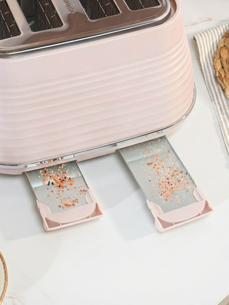 Salter Pink Ripple 4-slice toaster, imported from the UK