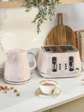 Salter Pink Ripple 4-slice toaster, imported from the UK