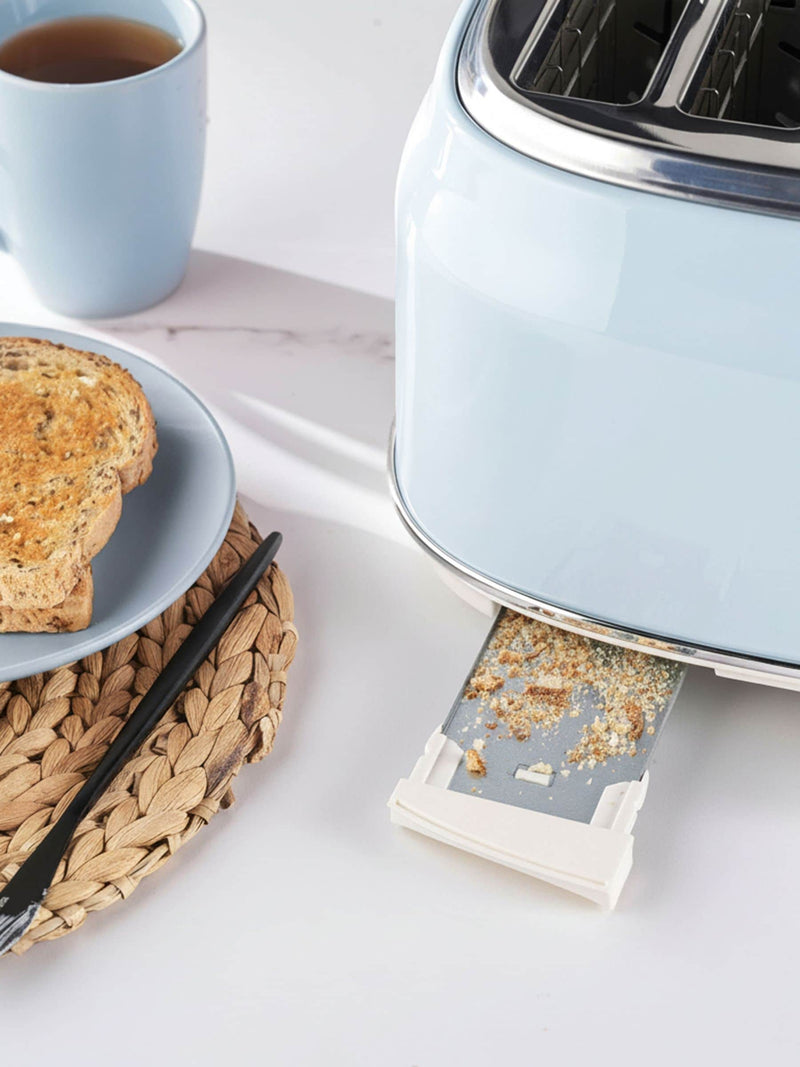 Salter blue retro 4-slice toaster with wide slots - British brand