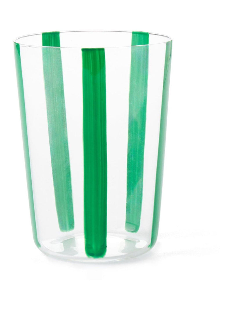 The Conran Shop green Nova stripe tumblers set of 4 500ml (British brand)