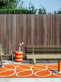 Orla Kiely Giant Linear Stem outdoor rug - British product