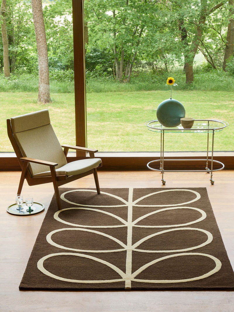 Orla Kiely Giant Linear Stem Wool rug (British brand)