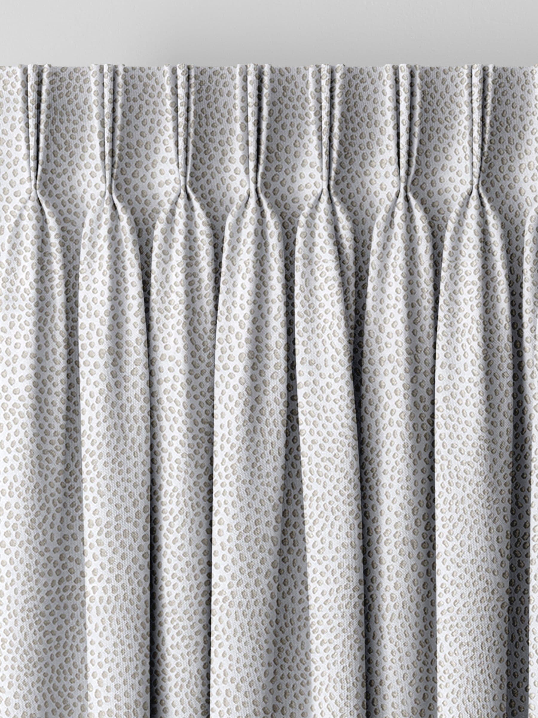 Grey stipple made to measure curtains, imported from the UK