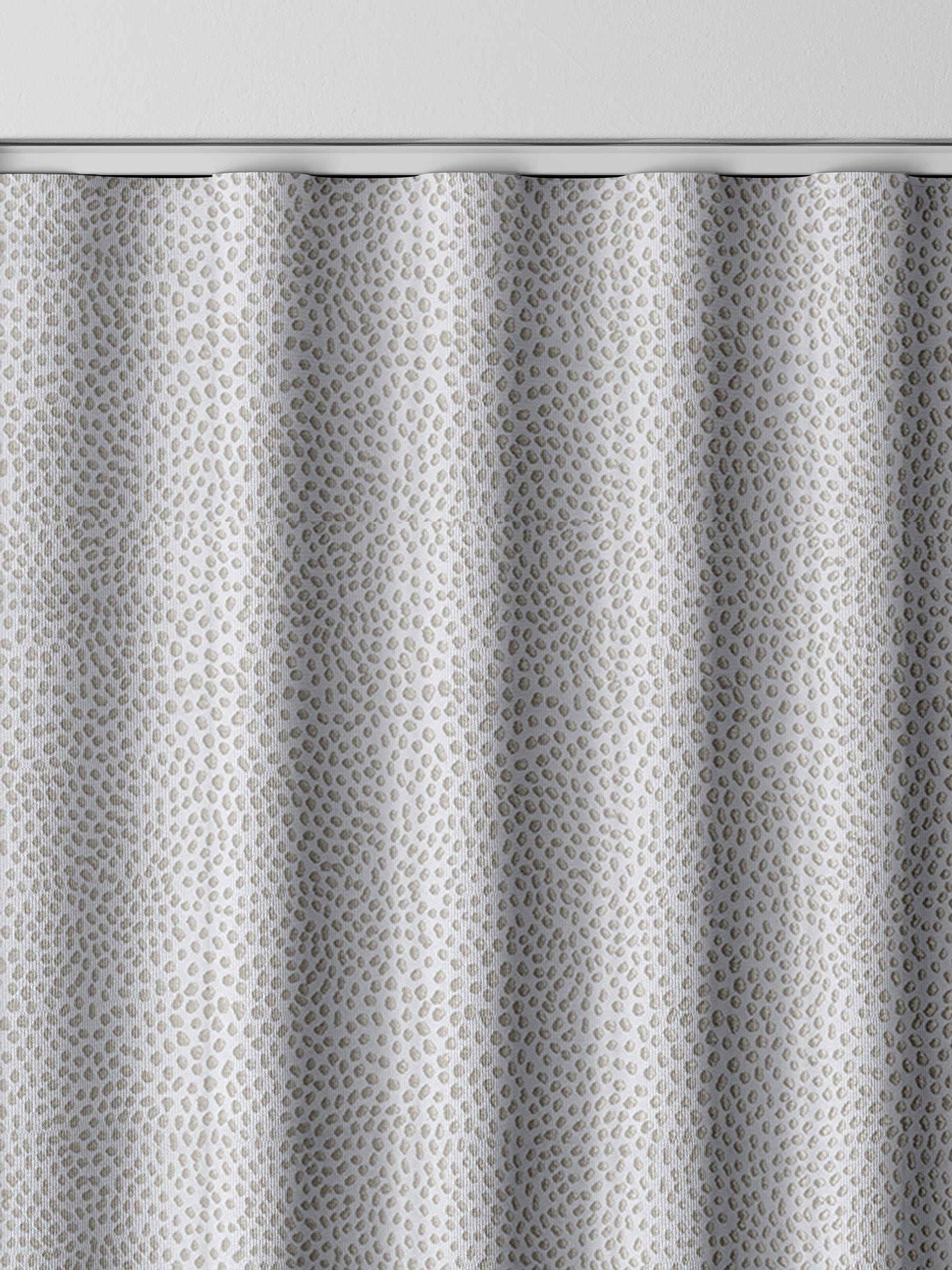 Grey stipple made to measure curtains, imported from the UK