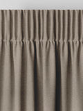 Heyburn made to measure curtains in fawn brown, neutral plain design - British product